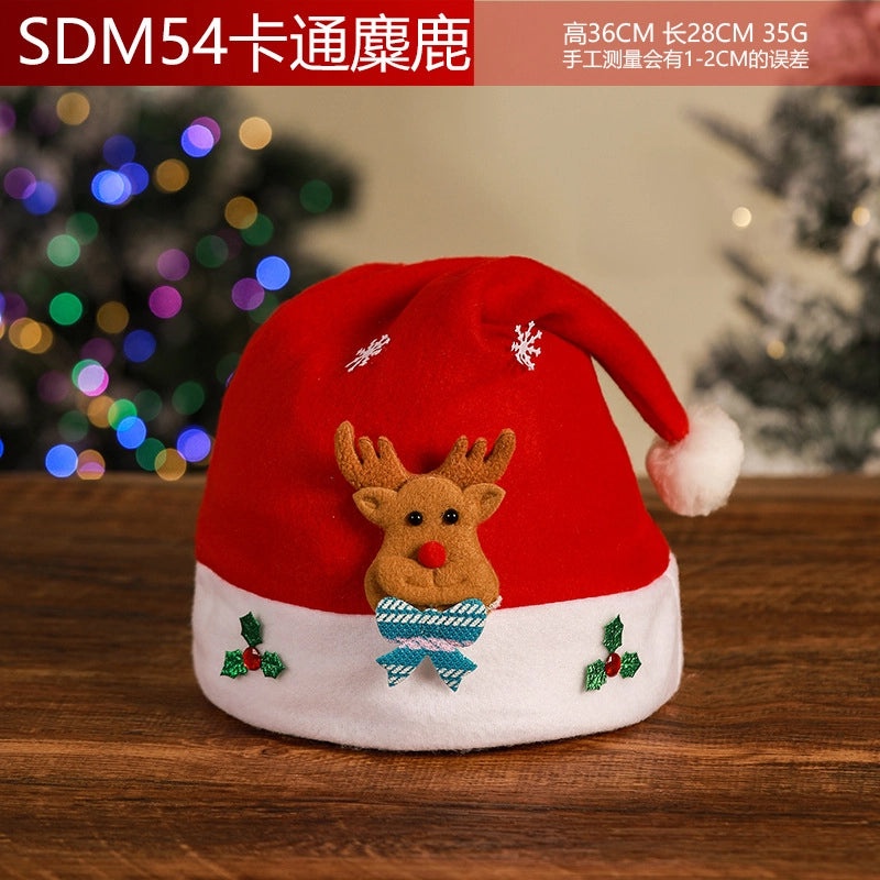 Christmas Cute 2D Cartoon Nonwoven Fabric Decorations|Holiday Home Decor