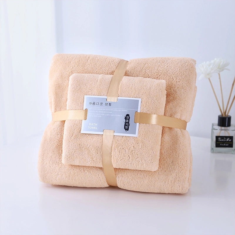 Mother and Child Quick-Dry Bath Towel Set Soft Absorbent Face and Hand Towels|Home & Living Bath Accessories