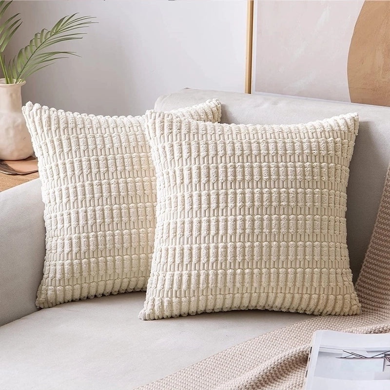 Corduroy Pillow Covers for Casual Vacation Decor | Home Textiles & Bedding