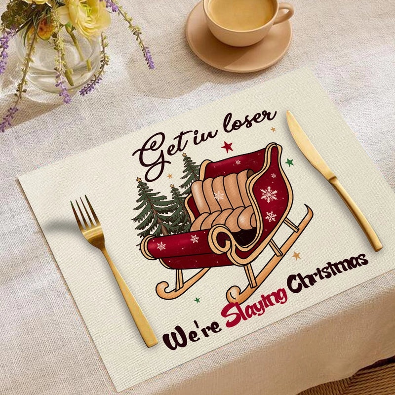 Minimalist Christmas Tree Placemat for Holiday Dining|Home Decor & Tableware