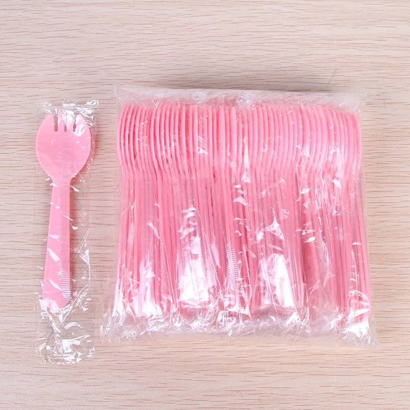 300 Pieces Solid Color Plastic Party Tableware for Kids Children's Day National Day Birthday | Party Supplies Tableware