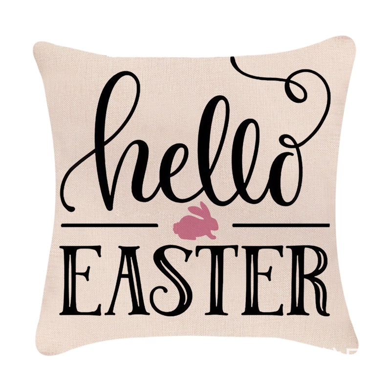 Minimalist Easter Rabbit Linen Pillow Covers for Couch and Sofa Decor | Home Decor Accessories