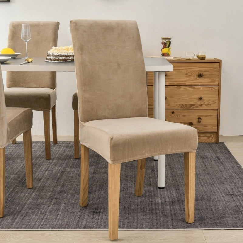 Elegant Solid Color Polyester Chair Cover | Home Decor & Furniture Accessories