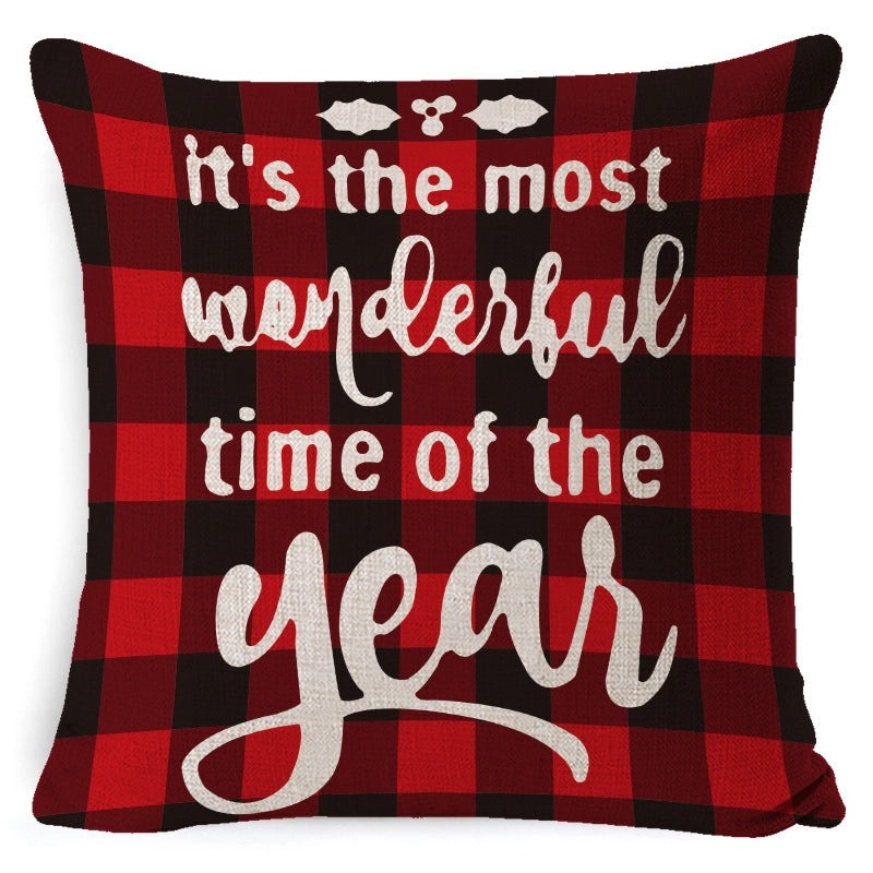 Vintage Alphabet Deer Polyester Cushion Covers|Home Decor Pillows