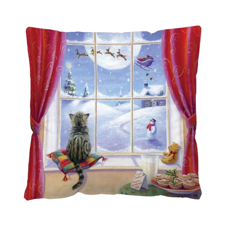 Festive Christmas Plush Santa & Snowman Pillow Covers | Holiday Home Decor & Sofa Accessories