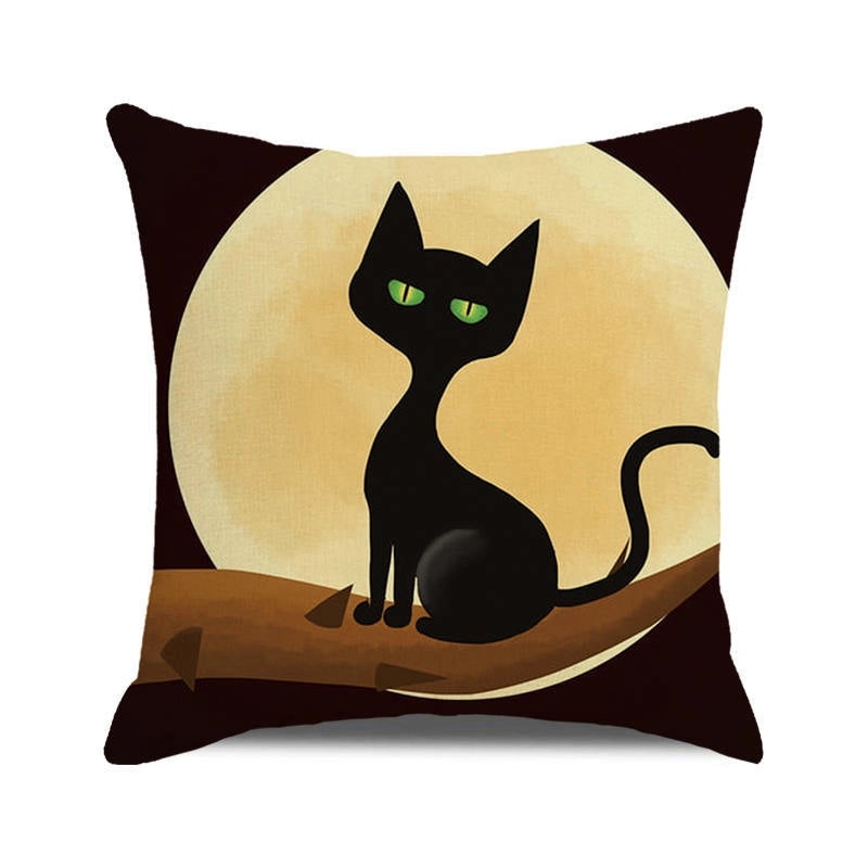 Halloween Cartoon Letter Dog Cat Plush Pillow Cushion for Couch Sofa|Home Decor