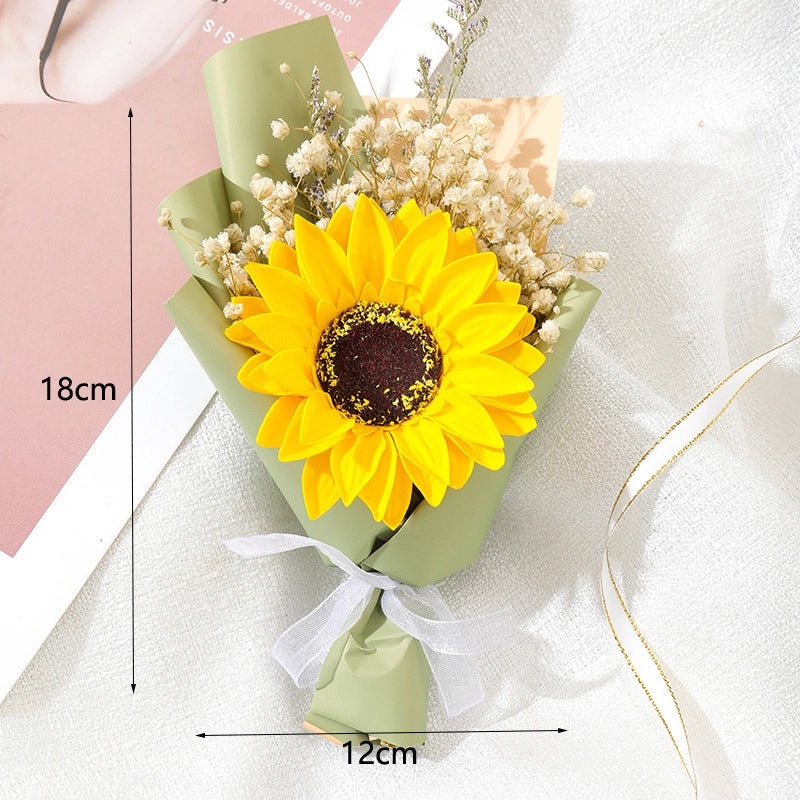 Valentine's Day New Year Father's Day Cute Dried Soap Flowers Artificial Floral Decorations|Home Decor Artificial Flowers