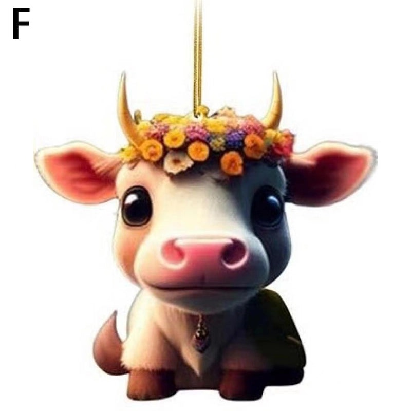 Christmas Minimalist Cattle Acrylic Pendant Necklace Birthday Festival Gift|Jewelry & Accessories