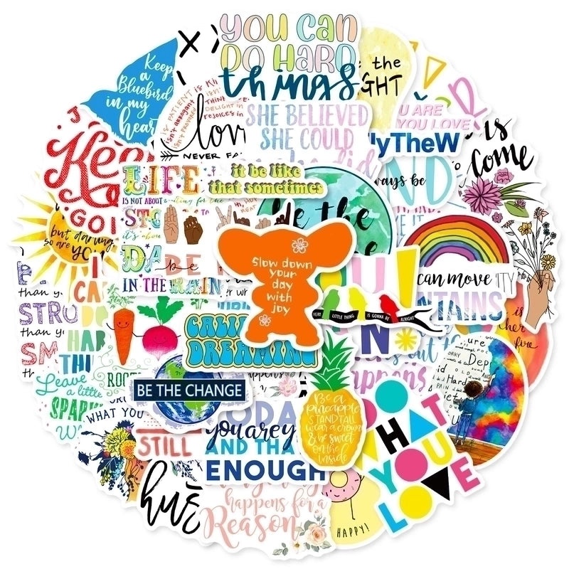 Inspirational English Quote Healing Text Stickers 300 Pieces for Scrapbooking & Journaling|Craft & Stationery