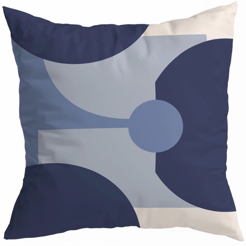 Artistic Geometric Color Block Modern Peach Skin Pillow Covers|Home Decor Pillows