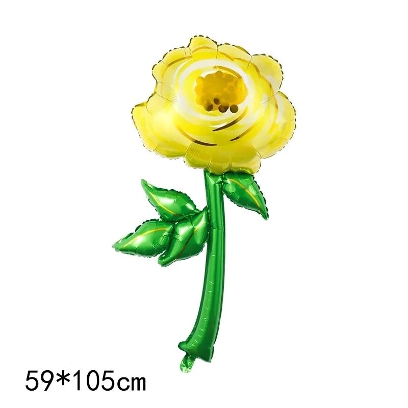 Birthday Rose and Daisy Flower Aluminum Foil Balloon for Party Decorations|Party Supplies Balloons