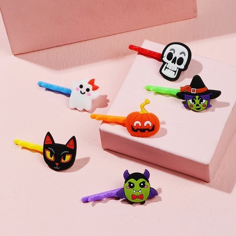 Kids Halloween Cartoon PVC Epoxy Hair Clips|Kids Hair Accessories