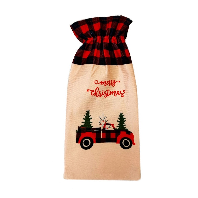 Creative Red Flower Wine Bottle Cover Christmas Decorations Hot Selling|Home & Kitchen Decorations