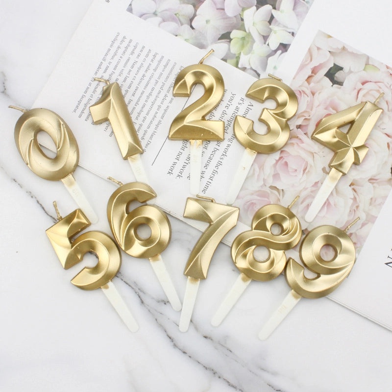 Minimalist Classic Number Candle Decorative Festival Props|Home Decor & Seasonal Accessories