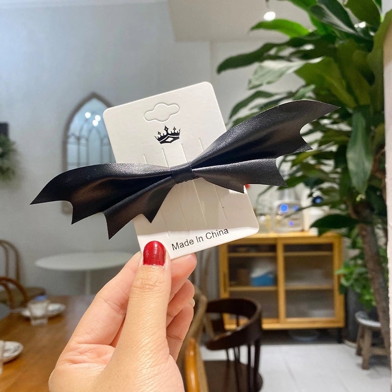 Halloween Black Bat Leather Hair Clip | Hair Accessories