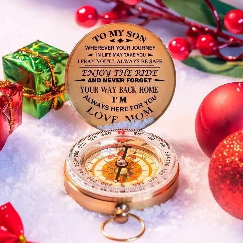 Dad To Son Inspirational Compass Multifunctional Outdoor Mountaineering Gift | Outdoor Gear & Accessories