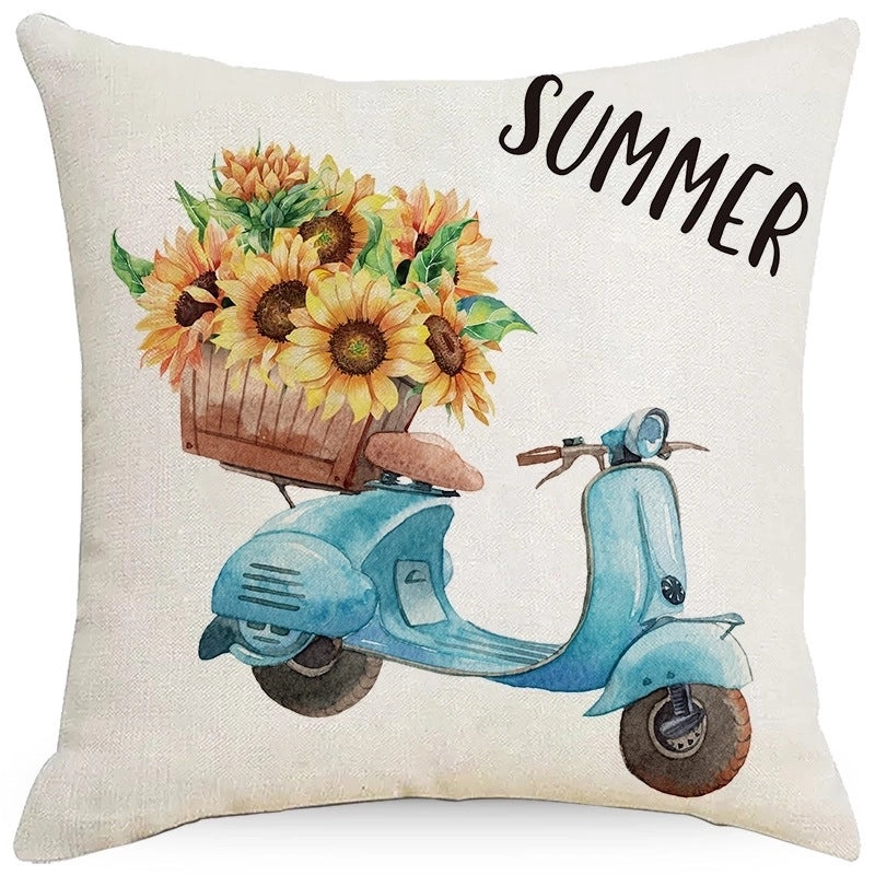 Rustic Floral Linen Pillow Covers | Home Decor & Bedding