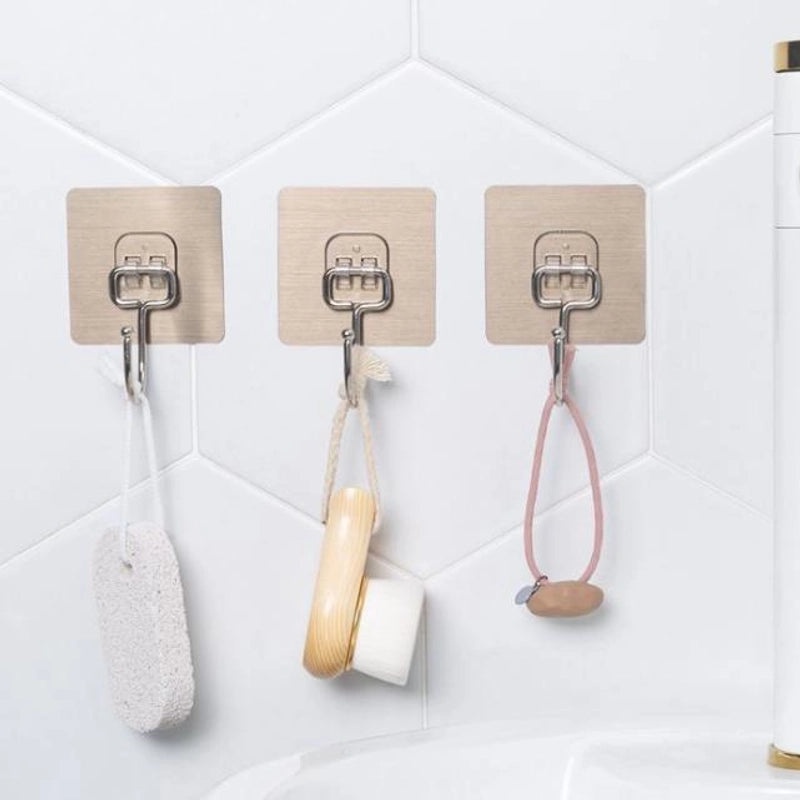 Minimalist Solid Color PVC Wall Hooks|Home Organization Accessories