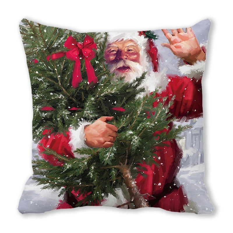 Festive Santa Pillow Covers for Couch Sofa Christmas Home Decor|Home Decor & Pillows
