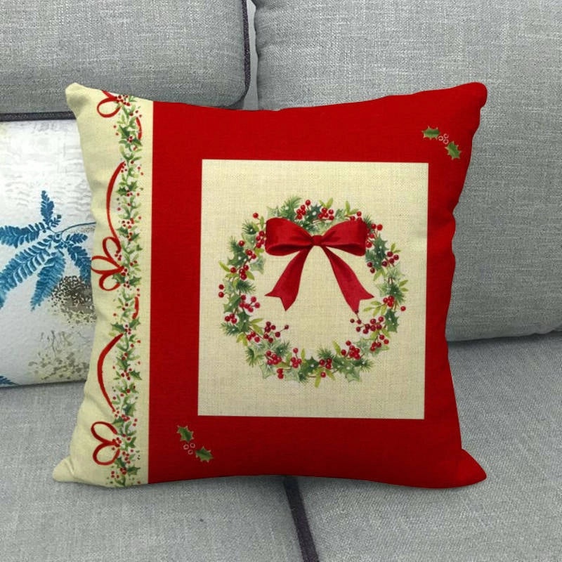 Festive Cartoon Linen Pillow Covers for Couch & Sofa|Home Decor & Pillows