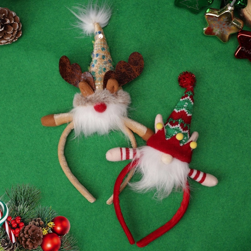Christmas Minimalist Santa Elk Hair Band Polyester Festival Party Accessories|Holiday Party Accessories