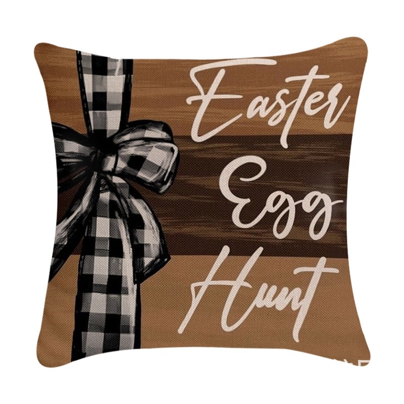Minimalist Easter Rabbit Linen Pillow Covers for Couch and Sofa Decor | Home Decor Accessories