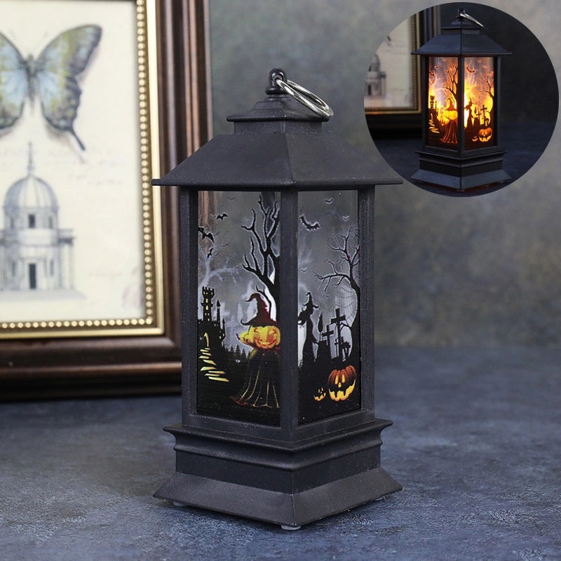 Halloween Simulation Flame Lamp Small Oil Lamp Decorative Prop for Bar Desktop Ornaments|Home Decor & Lighting