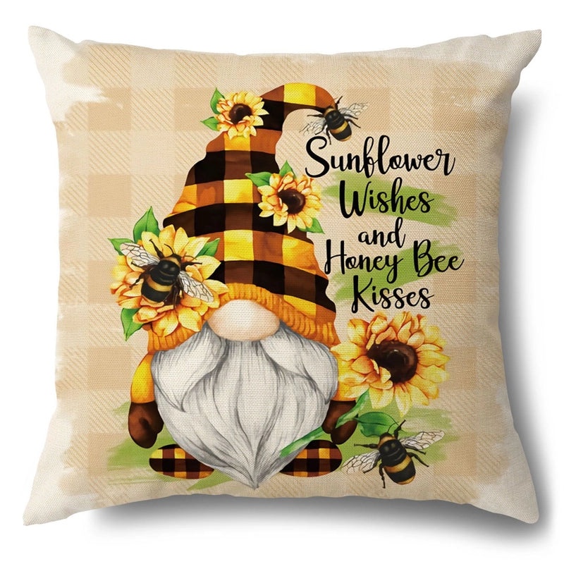 Rustic Sunflower Linen Pillow Covers|Home Decor Pillows