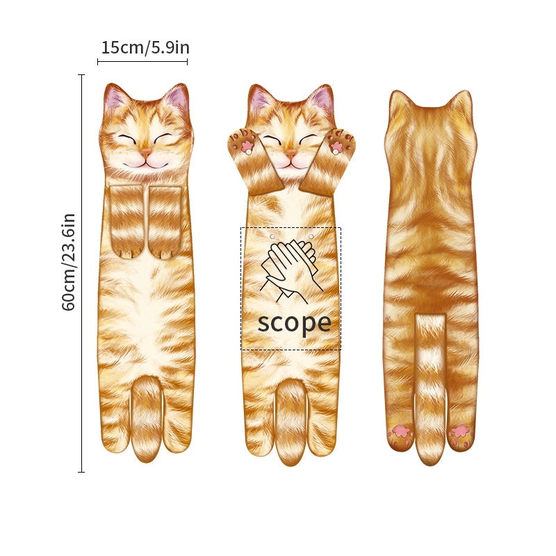 Minimalist Cat Design Microfiber Towels for Home Use|Home & Living Towels