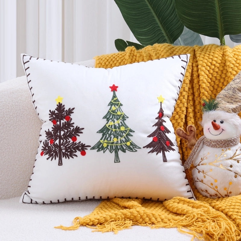 Christmas Tree and Reindeer Plush Pillow Covers|Home Decor Pillows