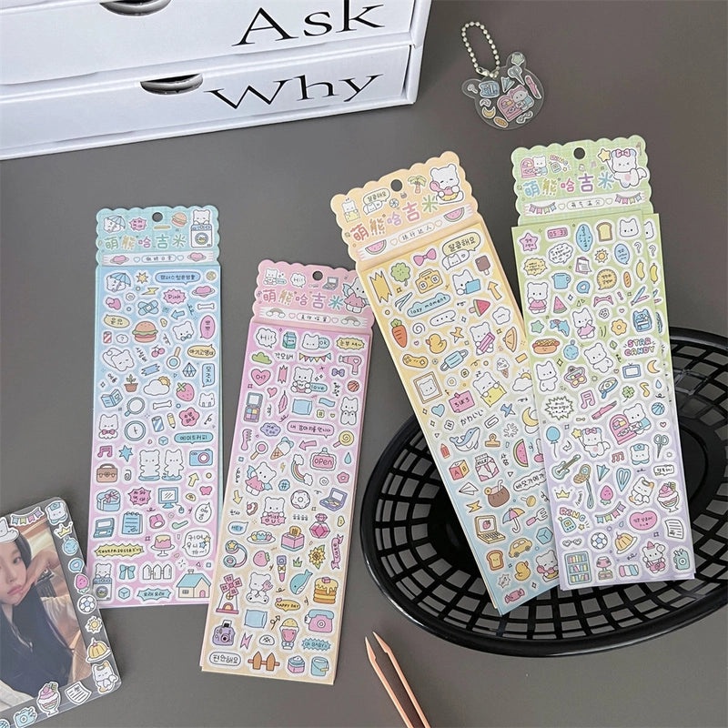 Cute Animal PVC Learning Stickers 1 Piece Self-Adhesive Decorative Decals|Home & Office Decor