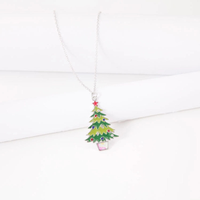 Festive Christmas Tree Alloy Pendant Cute Holiday Party Accessory|Jewelry & Accessories
