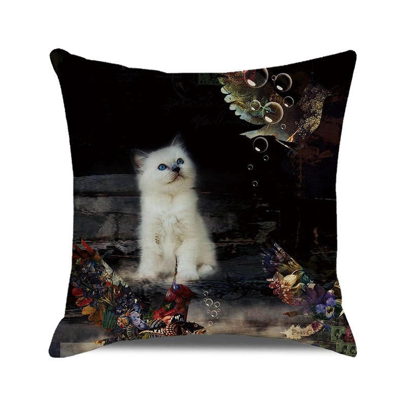 Halloween Cartoon Letter Dog Cat Plush Pillow Cushion for Couch Sofa|Home Decor