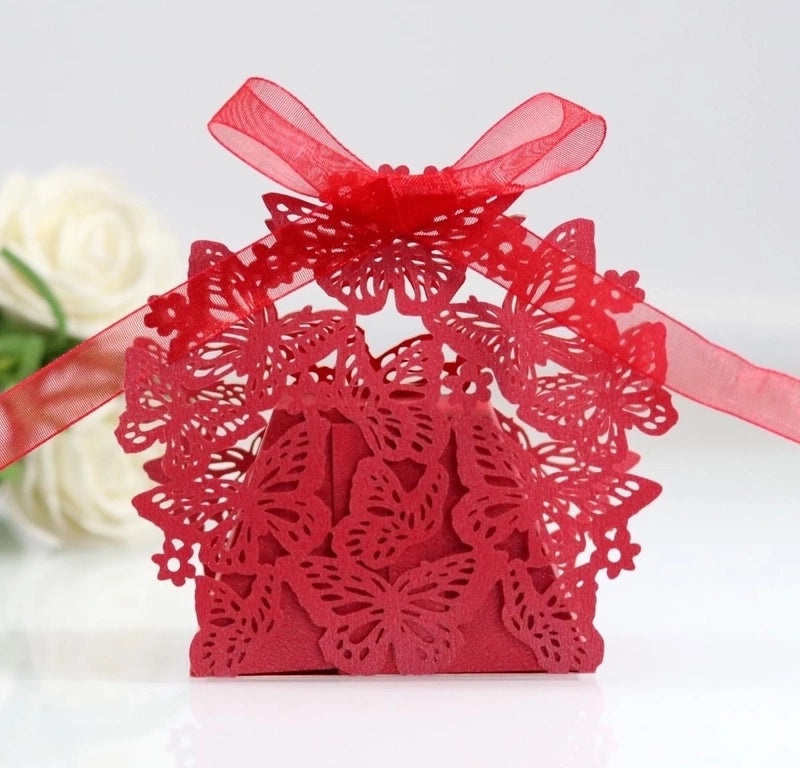 Irised Flower Butterfly Paper Gift Bags|Wedding Accessories