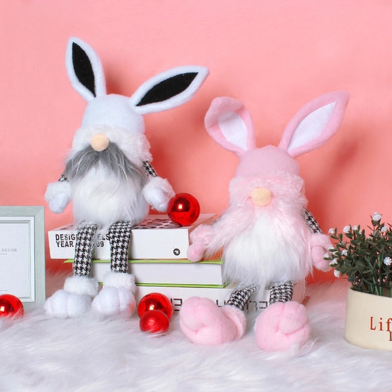 Easter Bunny Doll Cute Long Leg Rabbit Plush Home Decoration Festival Ornament|Home Decor