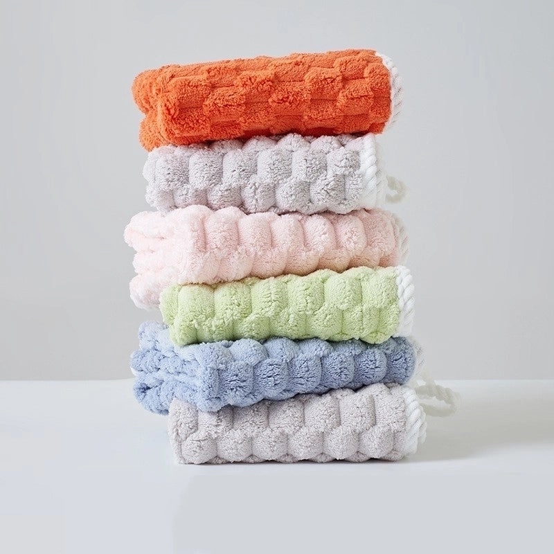 Soft Warm Coral Fleece Towels for Everyday Use|Home & Kitchen Textiles