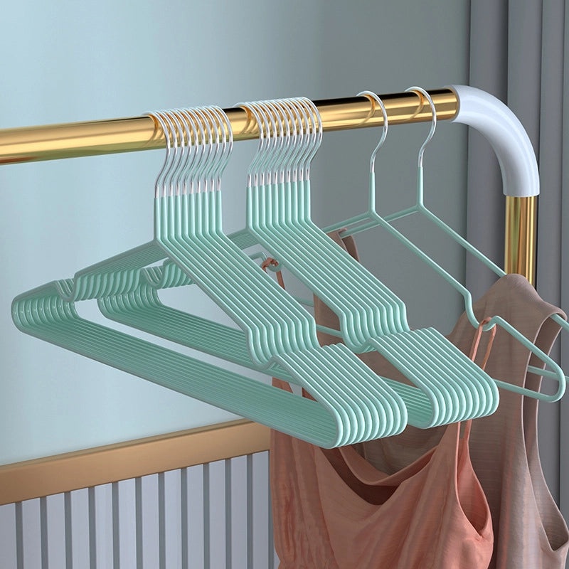 Durable Non-Slip Metal Clothes Hanger with Dip Plastic Coating for Home Use | Home Storage & Organization