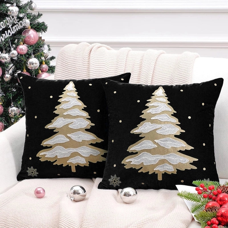 Christmas Tree and Reindeer Plush Pillow Covers|Home Decor Pillows