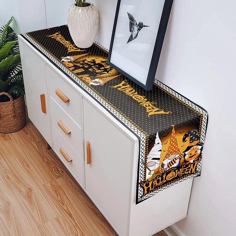 Halloween Chinoiserie Printed Polyester Tablecloth for Festive Decor|Home & Kitchen Table Linens