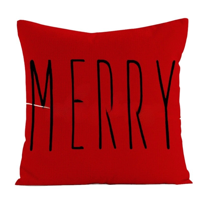 Christmas Snowman and Santa Claus Printed Pillowcase for Sofa Car Cushion|Home Decor Pillows