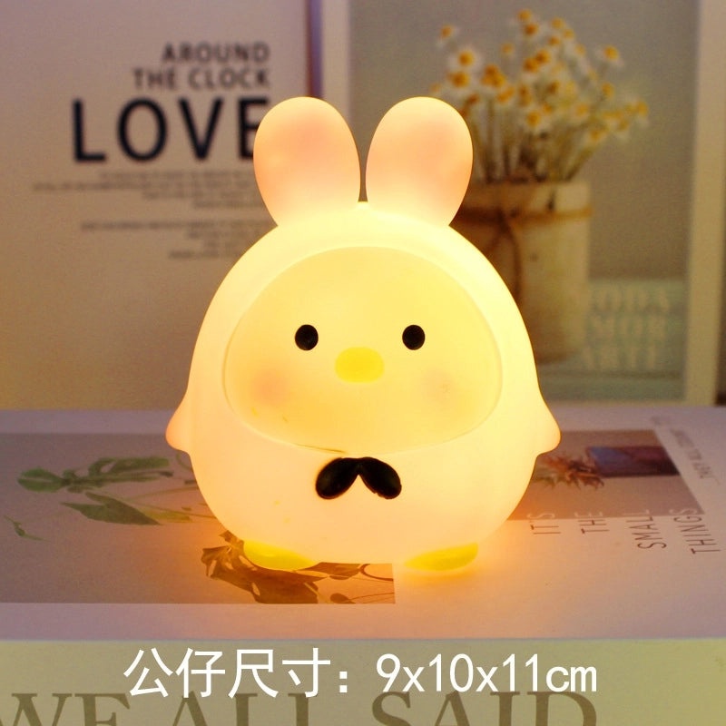 Adorable Bear and Duck Vinyl Night Lights for Indoor Birthday Decor|Home Decor Lighting
