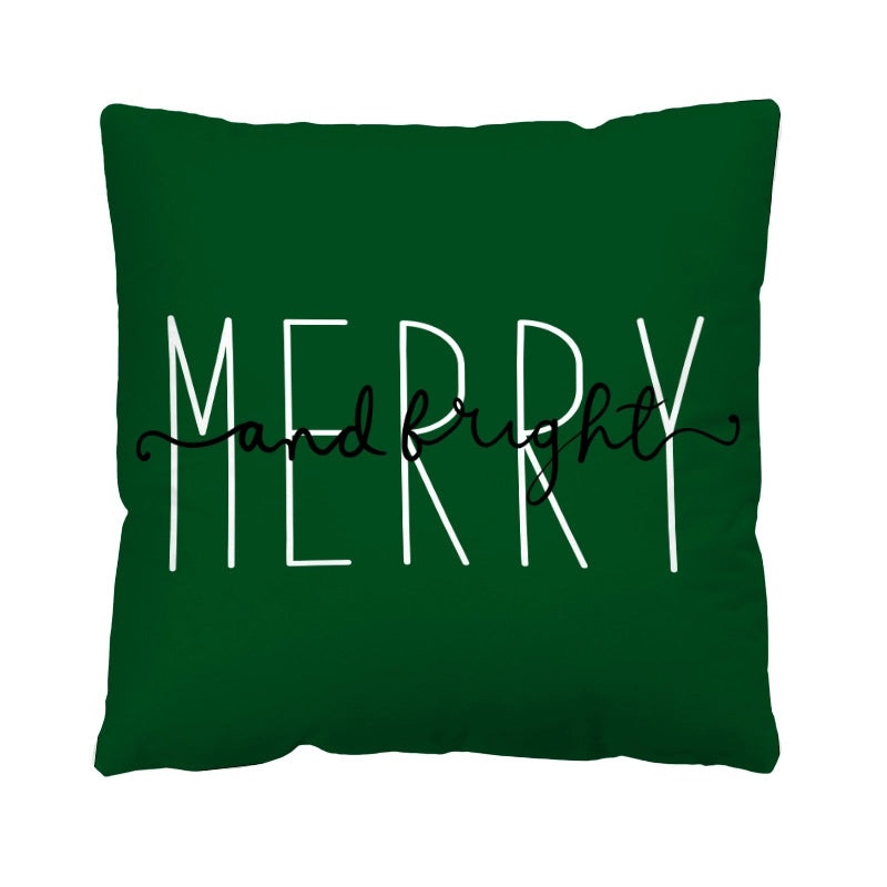 Plush Letter Print Short Pillow Covers for Casual Vacation Decor|Home Decor & Bedding