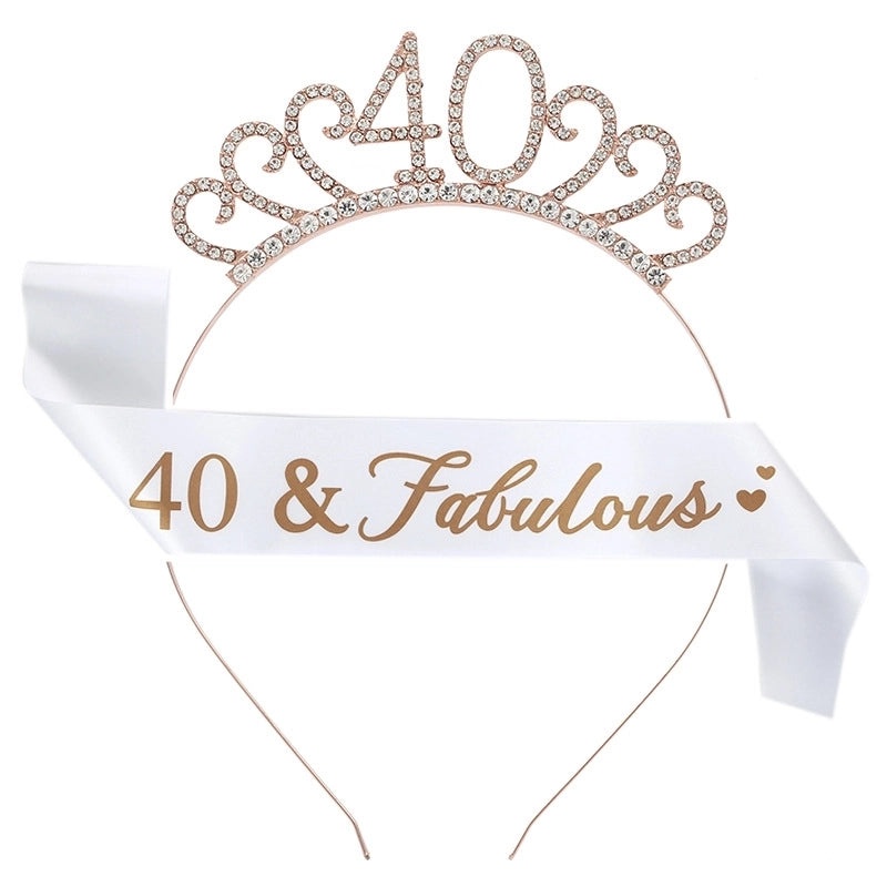 Stylish Alphabet Number Alloy Hair Band with Rhinestone Inlay 1 Set|Hair Accessories