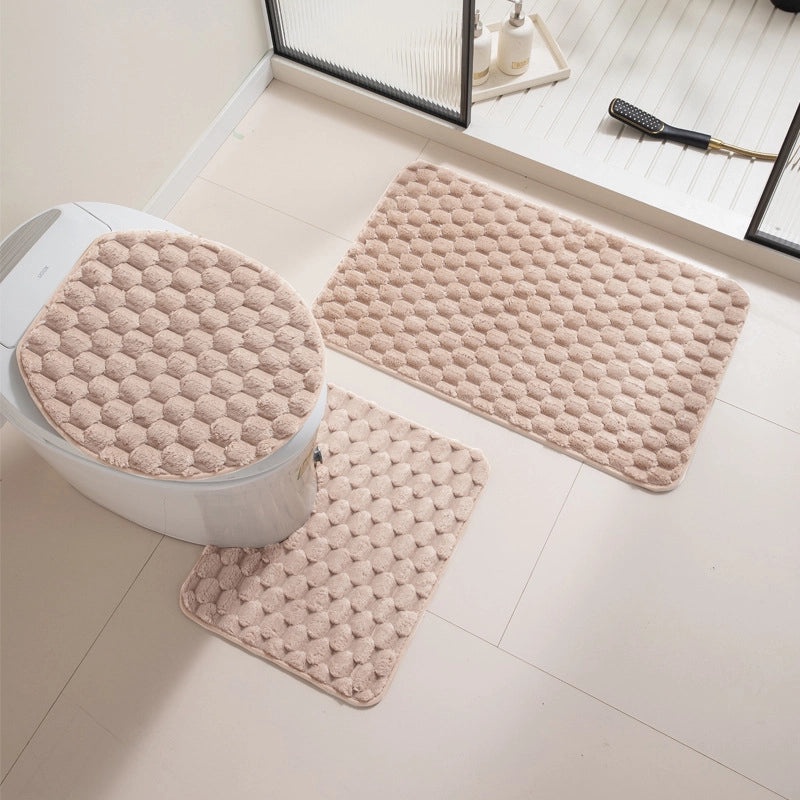 Casual Solid Color Polyester Bath Mat for Bathing|Home & Bath Accessories