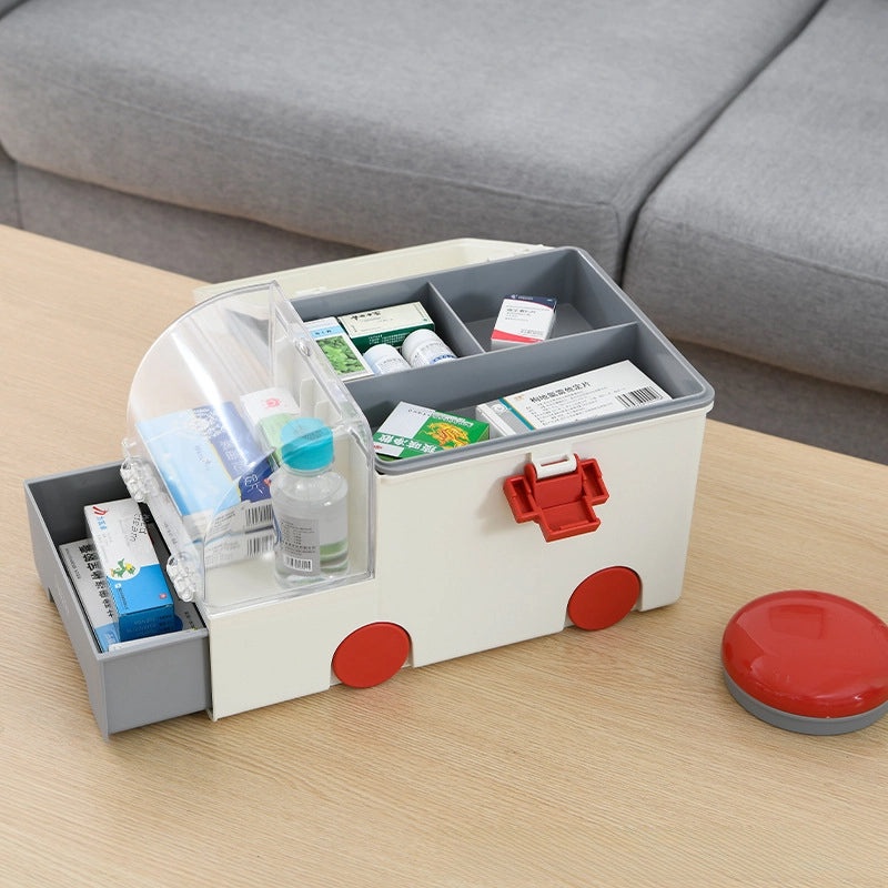 Portable Household First Aid Kit with Complete Medicine Storage Box | Health & Personal Care