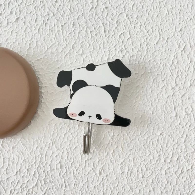 Panda Door Hook Cute Acrylic Wall Hook Punch-Free Traceless Bathroom Rack | Home & Kitchen Accessories