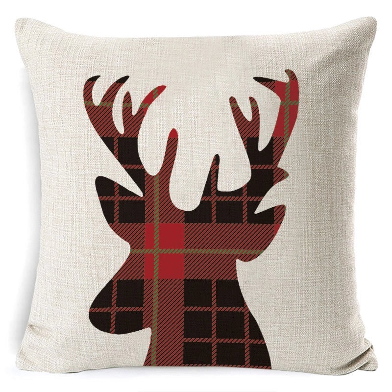 Vintage Alphabet Deer Polyester Cushion Covers|Home Decor Pillows