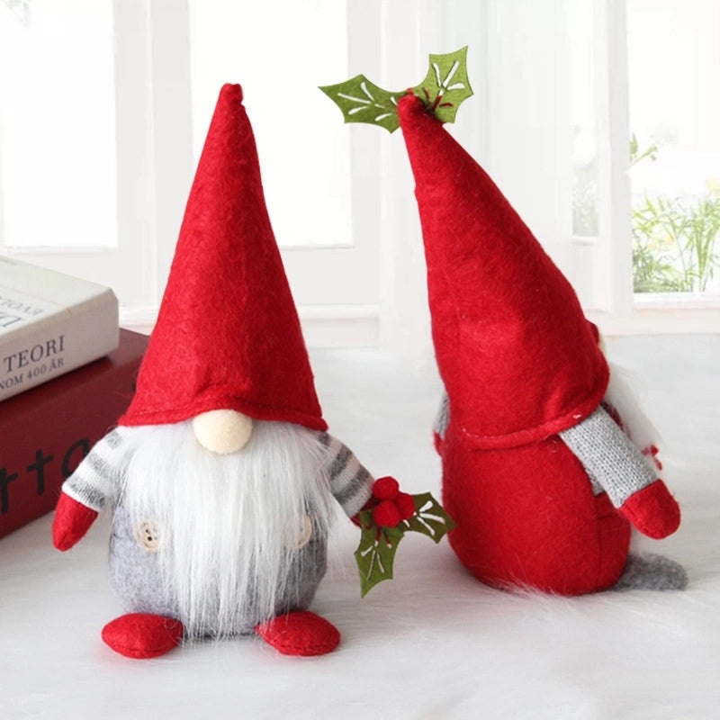 Hong Kong Love Cherry Faceless Old Doll Plush for Window Display Standing Dwarf Scene Layout|Home Decor & Collectibles