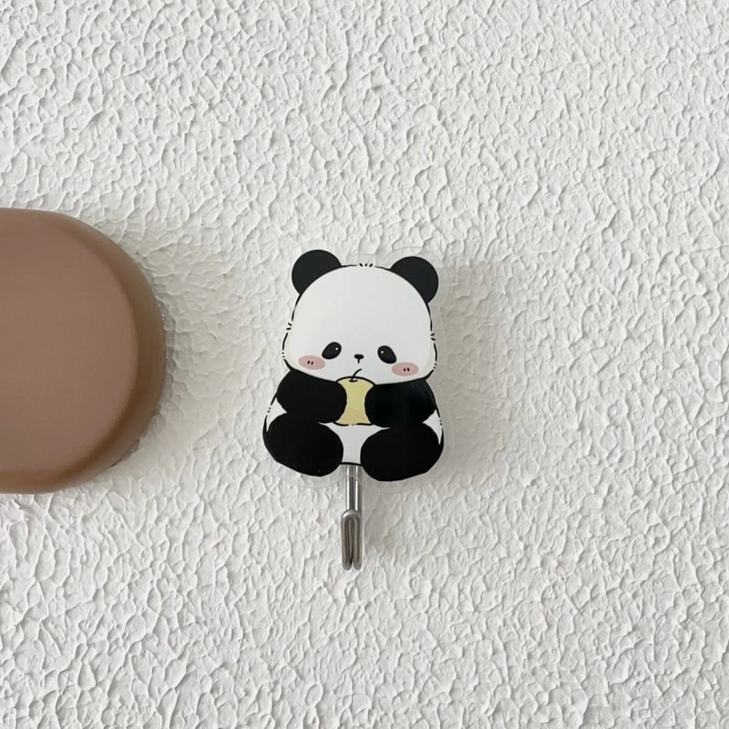 Panda Door Hook Cute Acrylic Wall Hook Punch-Free Traceless Bathroom Rack | Home & Kitchen Accessories