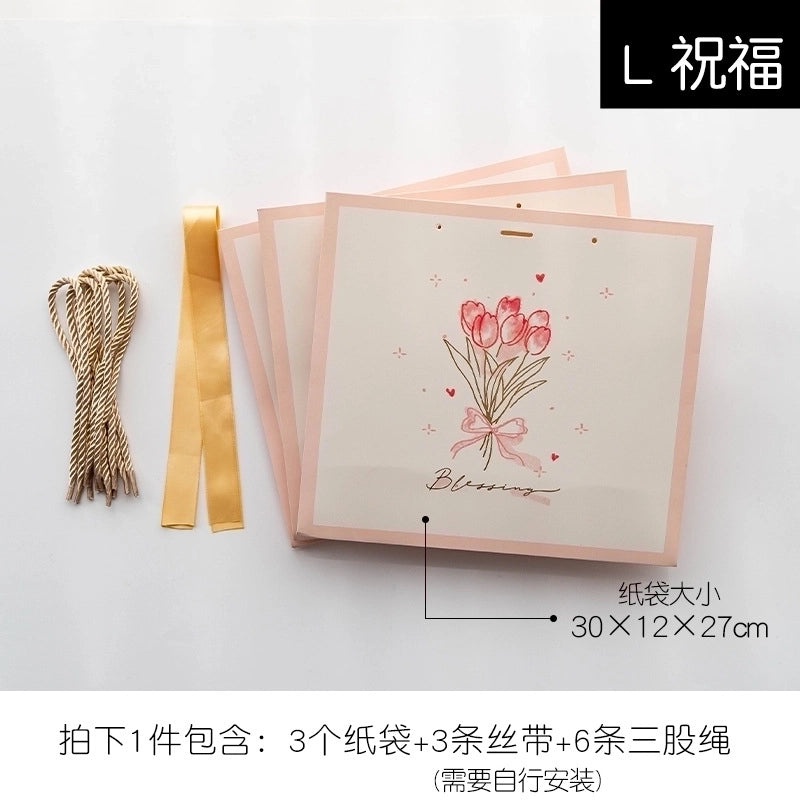 Charming Floral Paper Gift Bags for Festival Presents|Gift Bags & Wraps